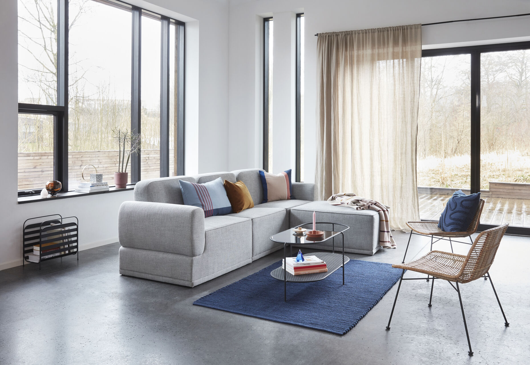 minimalista belső tér nappali