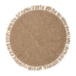 Barna kör alakú gyapjú szőnyeg Ø110 cm
