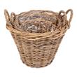 Bohém natúr rattan kosár szett 3 db Bohém natúr rattan kosár szett 3 db