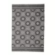Fekete mintás pamut szőnyeg 180x120 cm