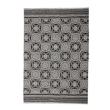 Fekete mintás pamut szőnyeg 180x120 cm Fekete mintás pamut szőnyeg 180x120 cm