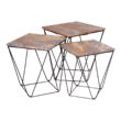 Modern geometrikus szürke kisasztal szett 3 db