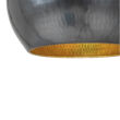 Modern sötétszürke gömb függőlámpa Ø35 cm