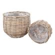 Rattan bélelt kosár 2 db Rattan bélelt kosár 2 db