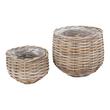 Rattan bélelt kosár 2 db Rattan bélelt kosár 2 db