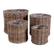 Rattan bélelt kosár 4 db Rattan bélelt kosár 4 db