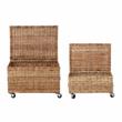 Rattan görgős tárolókosarak 2 db Rattan görgős tárolókosarak 2 db