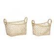 Rattan natúr ovális kosár szett 2 db Rattan natúr ovális kosár szett 2 db