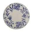Romantikus kék mintás nagy kerámia tányér 6 db