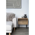 Kiotó fiókos natúr színű tölgyfa kisasztal 50 cm