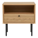 Kiotó fiókos natúr színű tölgyfa kisasztal 50 cm