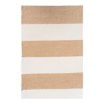 Bézs és fehér csíkos kültéri szőnyeg 200x300 cm