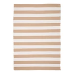 Bézs és fehér csíkos kültéri szőnyeg 200x300 cm