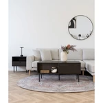 Fekete keretes tükör ø80 cm