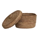 Banánlevélből fonott fedeles kosarak 2 db-os szett