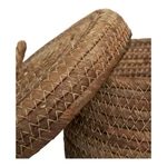 Banánlevélből fonott fedeles kosarak 2 db-os szett