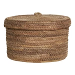 Banánlevélből fonott fedeles kosarak 2 db-os szett