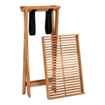 Teakfa tálcás magas asztal