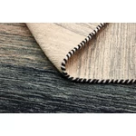 Fekete és szürke gyapjú kilim szőnyeg 200 x 80 cm