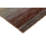 Zöld és barna gyapjú kilim szőnyeg 200 x 80 cm