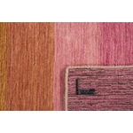 Világos színes csíkos prémium gyapjú szőnyeg 90x60 cm