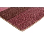 Világos színes csíkos prémium gyapjú szőnyeg 90x60 cm