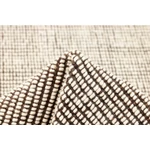 Barna és fehér prémium gyapjú szőnyeg 90x60 cm