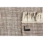 Barna és fehér prémium gyapjú szőnyeg 90x60 cm