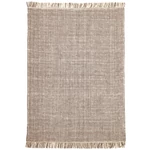 Barna és fehér prémium gyapjú szőnyeg 90x60 cm