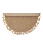 Barna kör alakú gyapjú szőnyeg Ø110 cm