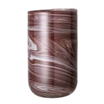 Barna üveg váza Ø14xH25 cm