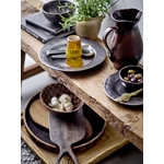 Barna virág mintás nagy tál szett