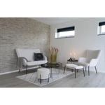 Elegáns fehér báránybőr hatású lábtartó