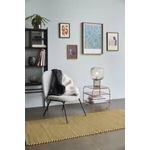 Elegáns narancsszínű üveg kisasztal