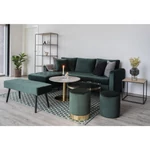 Elegáns sötétzöld bársony ülőpad