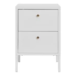 Fehér 2 fiókos fém éjjeliszekrény