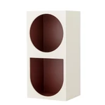 Fehér és bordó fali polc