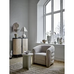 Fehér lakkozott fa kisasztal