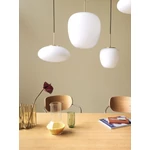 Fehér matt üveg függőlámpa 25 cm