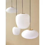 Fehér matt üveg függőlámpa 25 cm