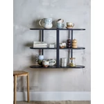 Fekete 3 polcos tárolóelem