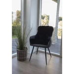 Fekete báránybőr üléstakaró 80x50 cm