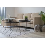 Fekete kerek üveg kisasztal ø48 cm