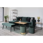 Fekete keretes tölgy dohányzóasztal 90 cm