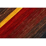 Fekete és narancsszínű prémium kilim szőnyeg 160x90 cm