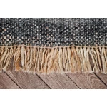 Fekete prémium gyapjú szőnyeg 240x170 cm