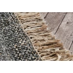 Fekete prémium gyapjú szőnyeg 240x170 cm