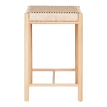 Fonott felületű fa magas ülőke 66,5 cm