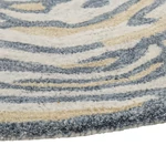 Hullámos mintás kör alakú gyapjú szőnyeg 120 cm