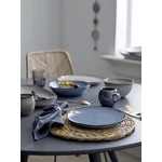 Kék kerámia lapostányér 6 db